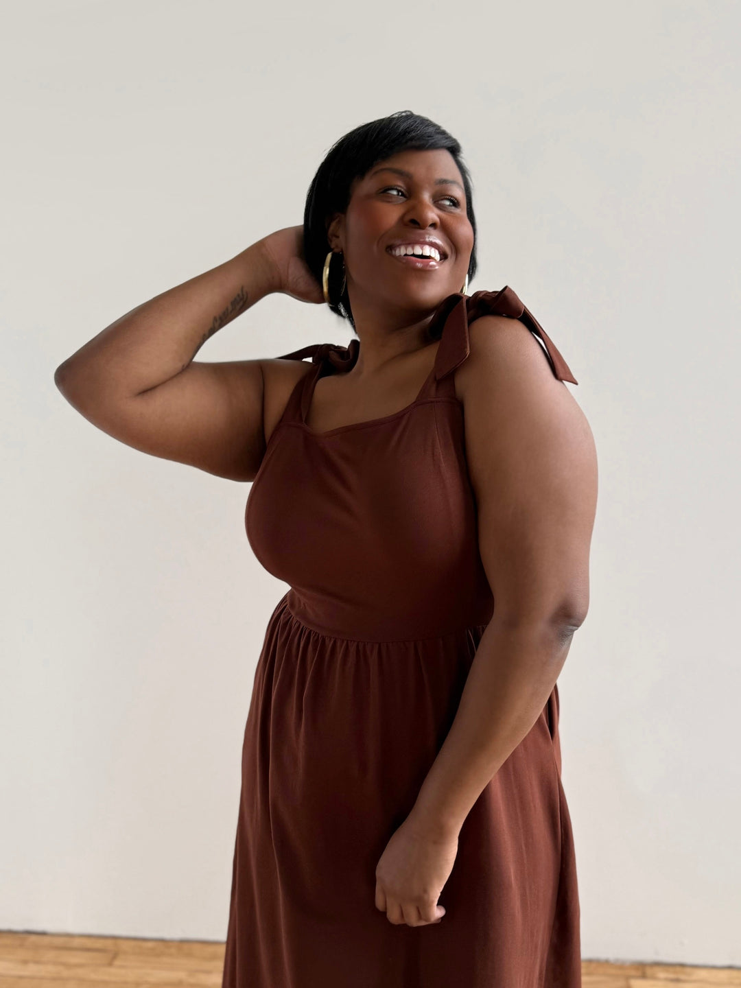 VERONA dress in Burnt Cedar