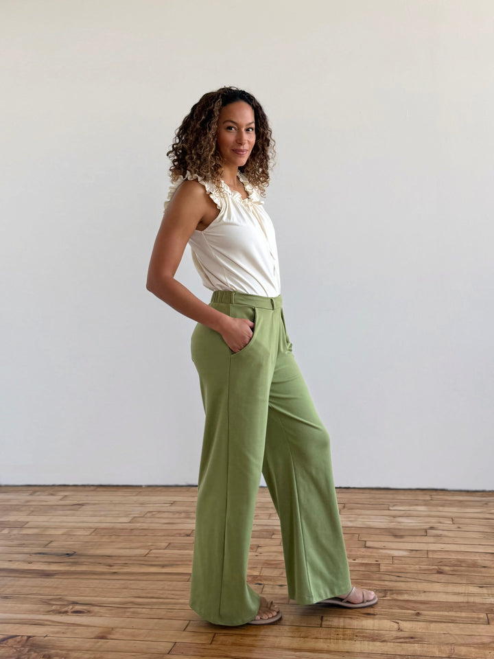 KENNA pants in Grass Green