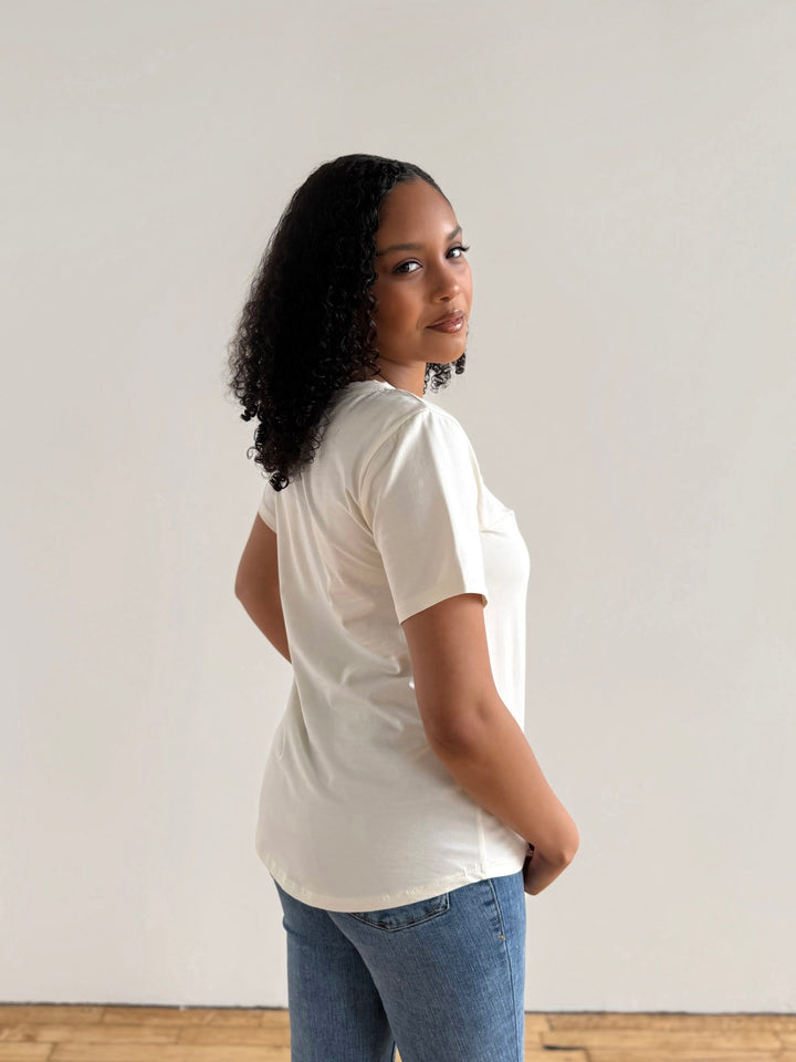 MAURA tee in Light Ivory