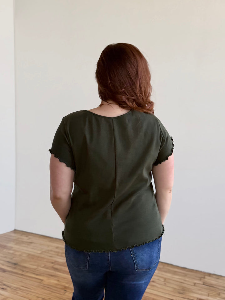 KELSIE tee in Olive Shadow