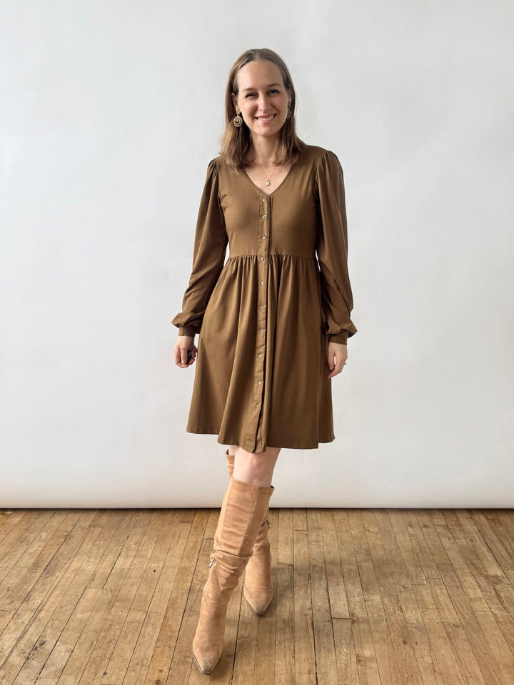 LUCILLE dress in Kona Brown