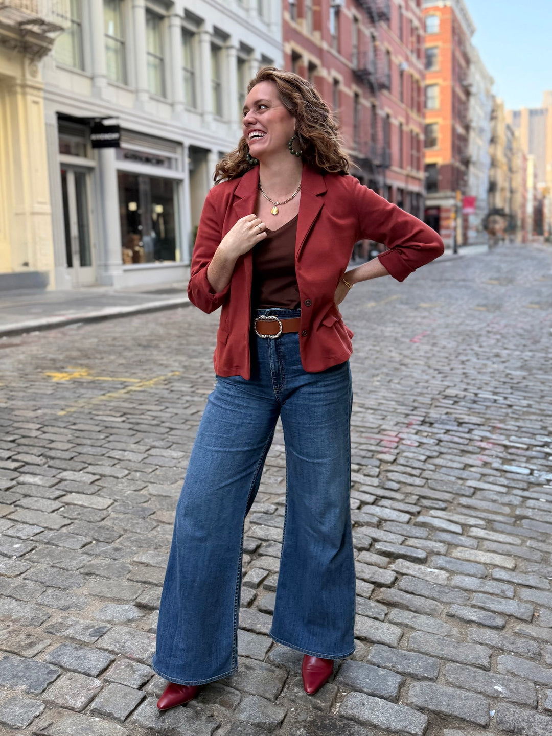 OCTAVIA blazer in Red Amber