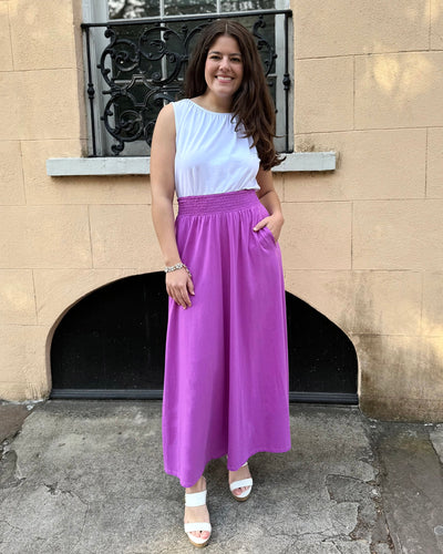 CAMELLIA skirt in Magenta Bloom