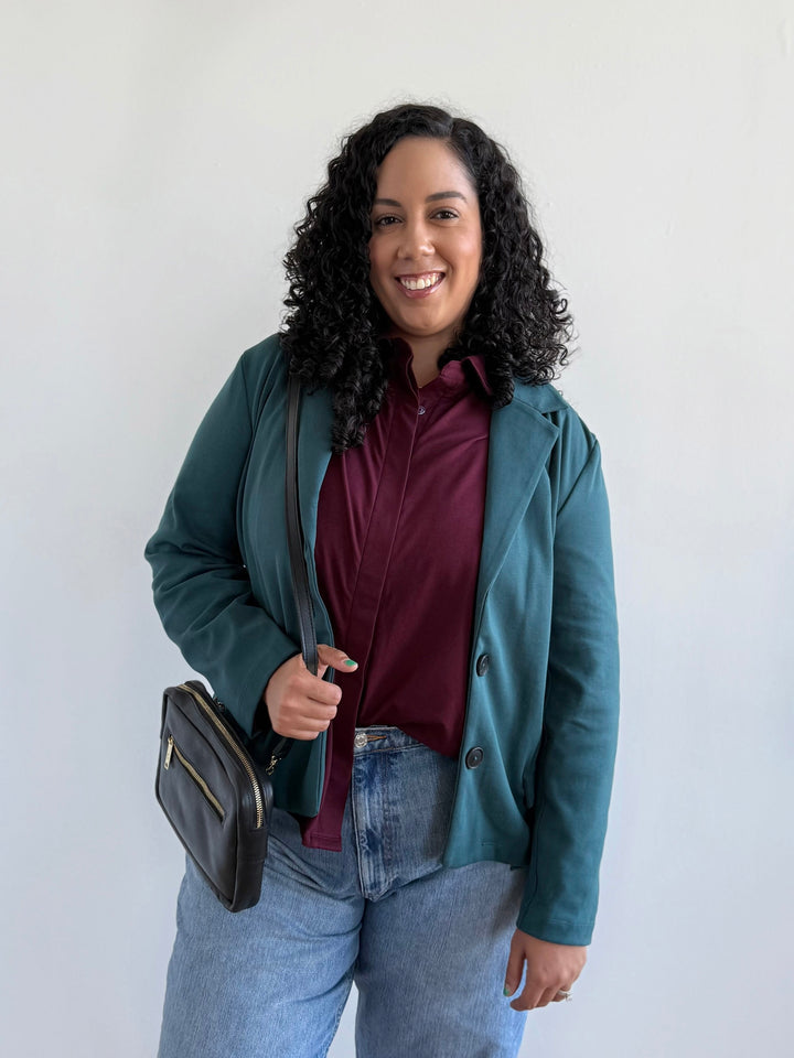 LINDSEY blouse in Merlot