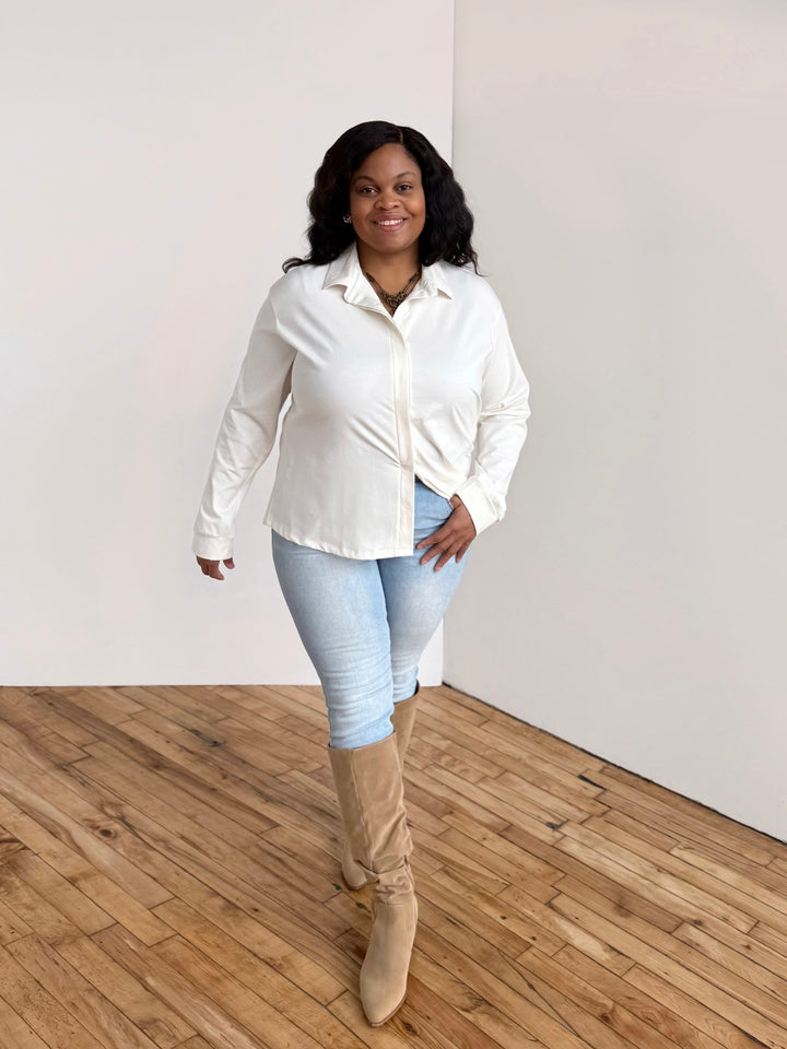 DEVON blouse in Light Ivory