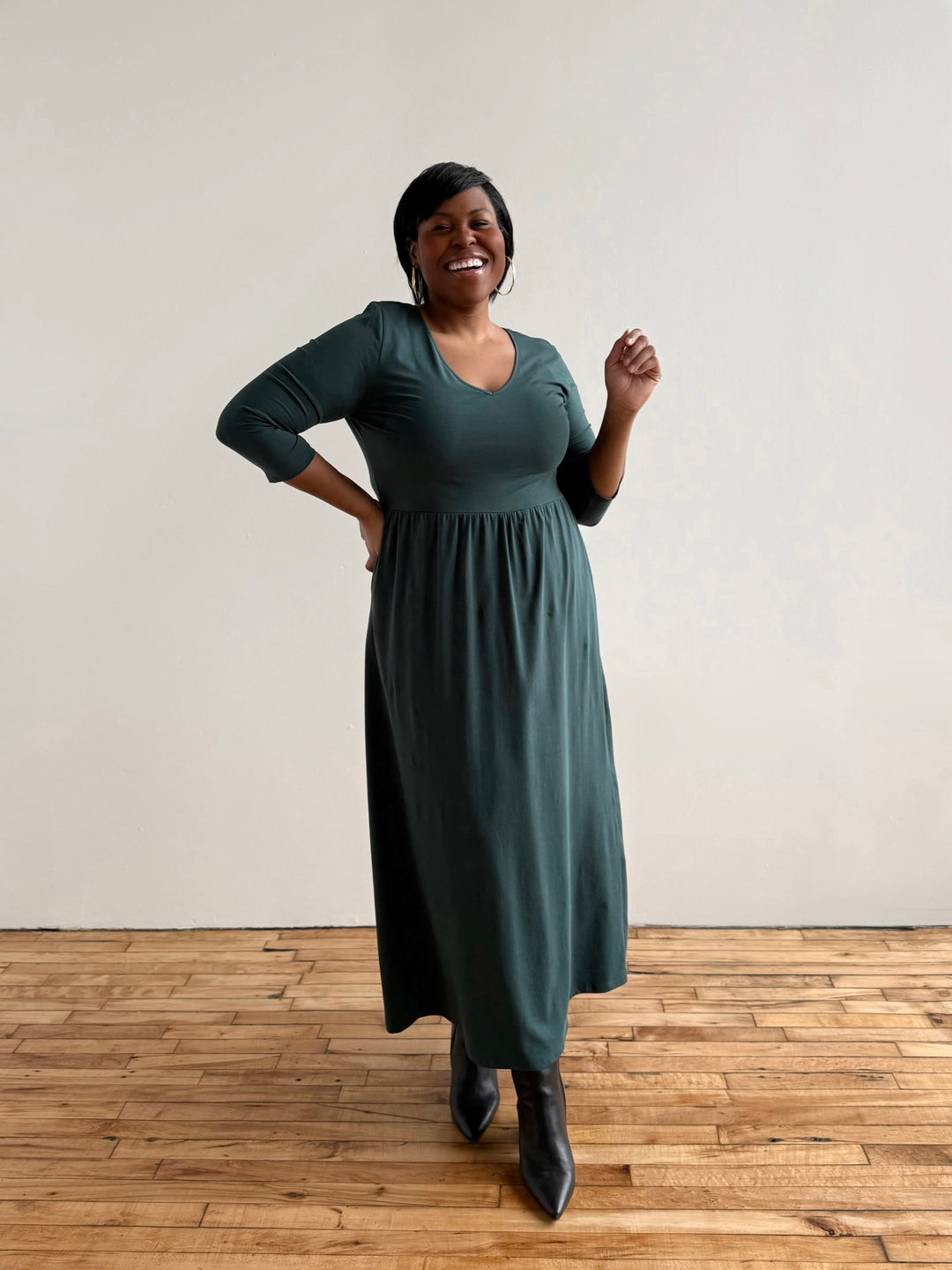 BRIE maxi dress in Deep Pine