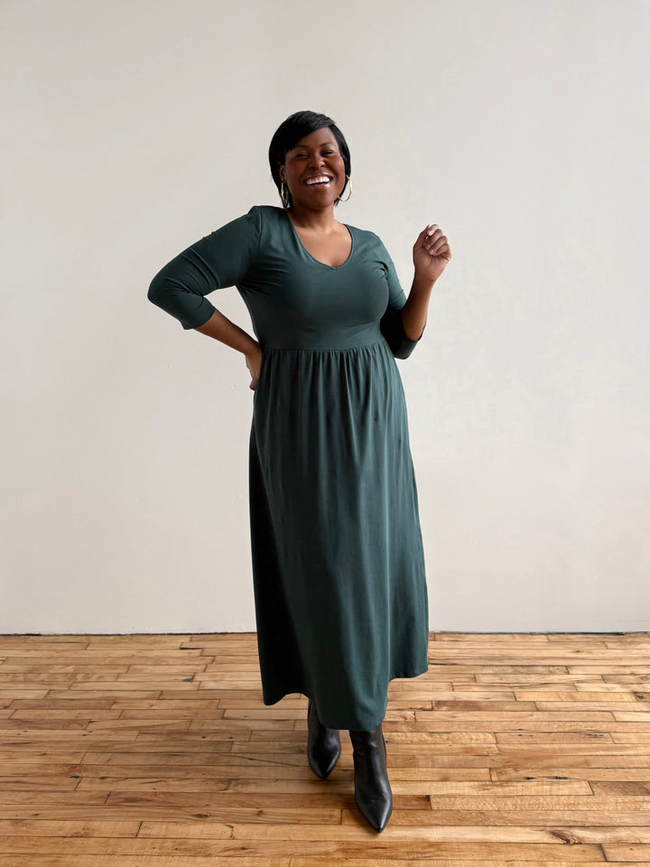 BRIE maxi dress in Deep Pine