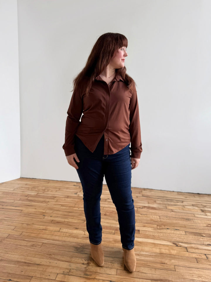 DEVON blouse in Burnt Cedar