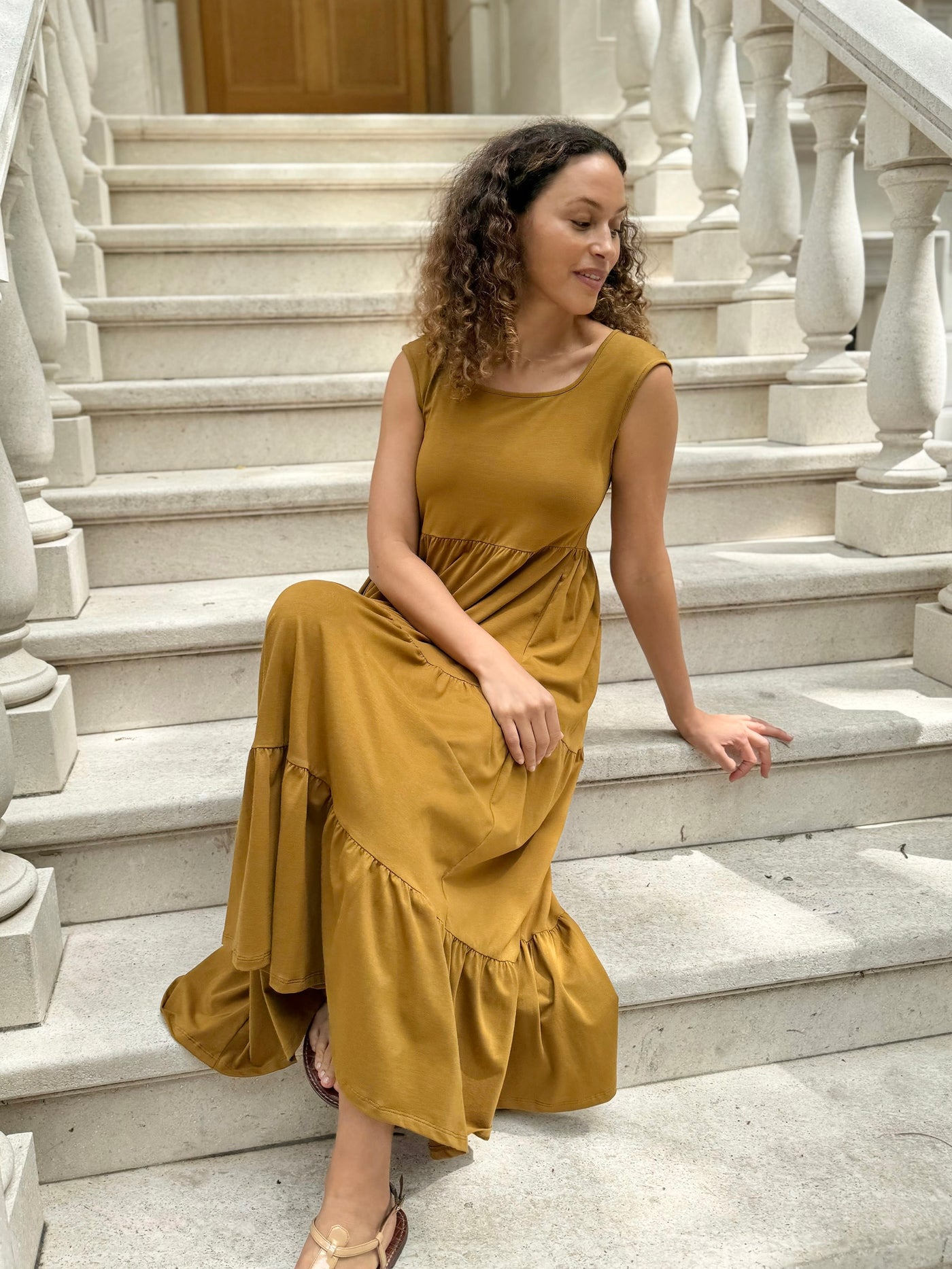 DARCY dress in Tapenade
