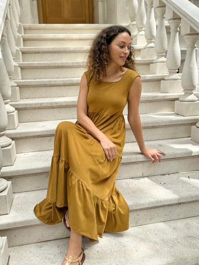 DARCY dress in Tapenade