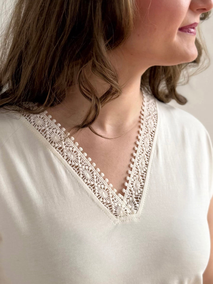 NAYA novelty tee in Light Ivory
