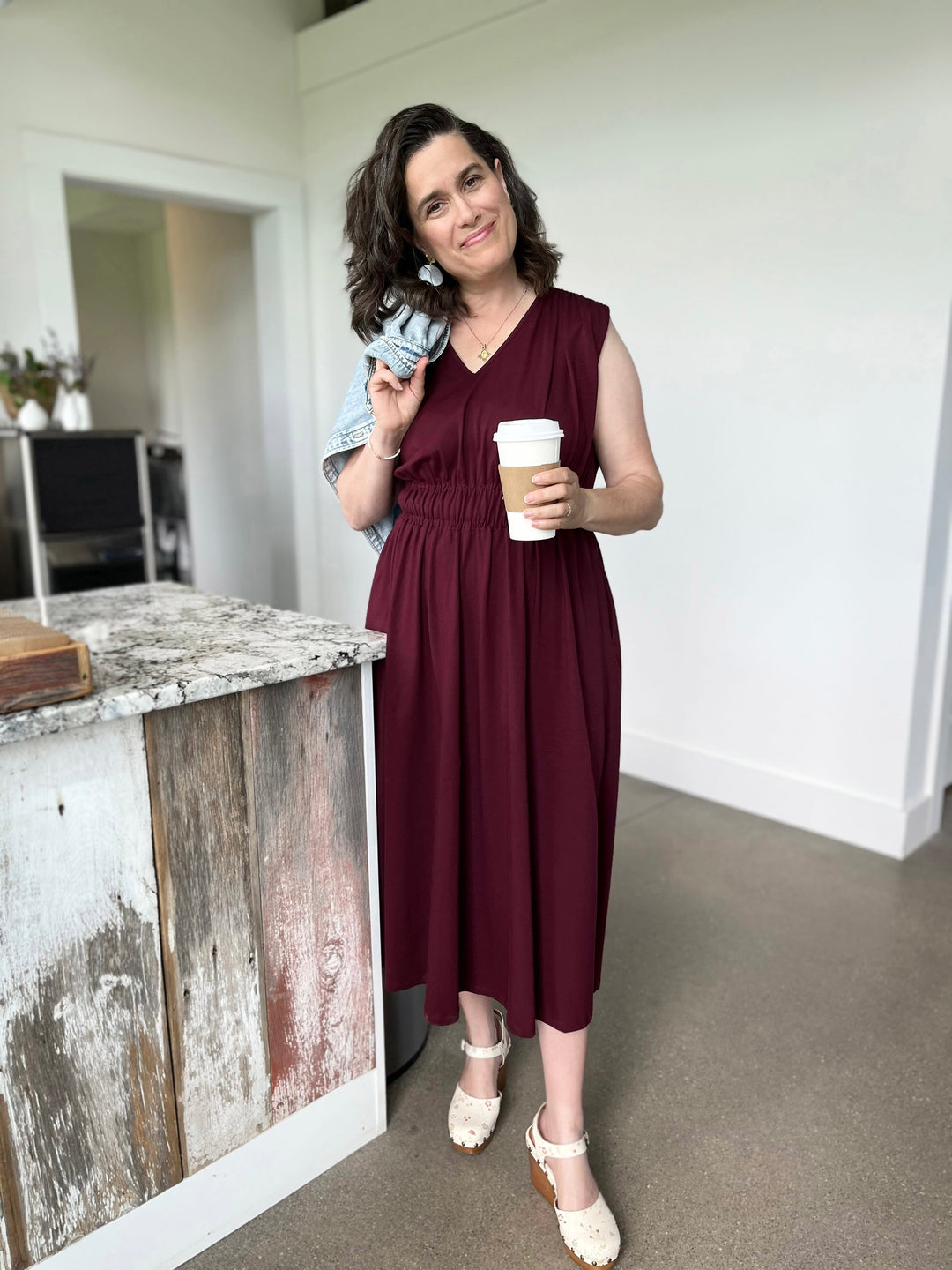 HAMPTON dress in Merlot