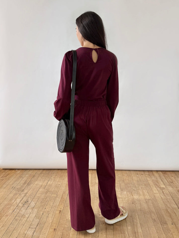 ELLIE pants in Merlot