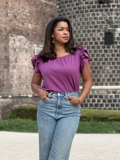 LILOU top in Deep Lilac