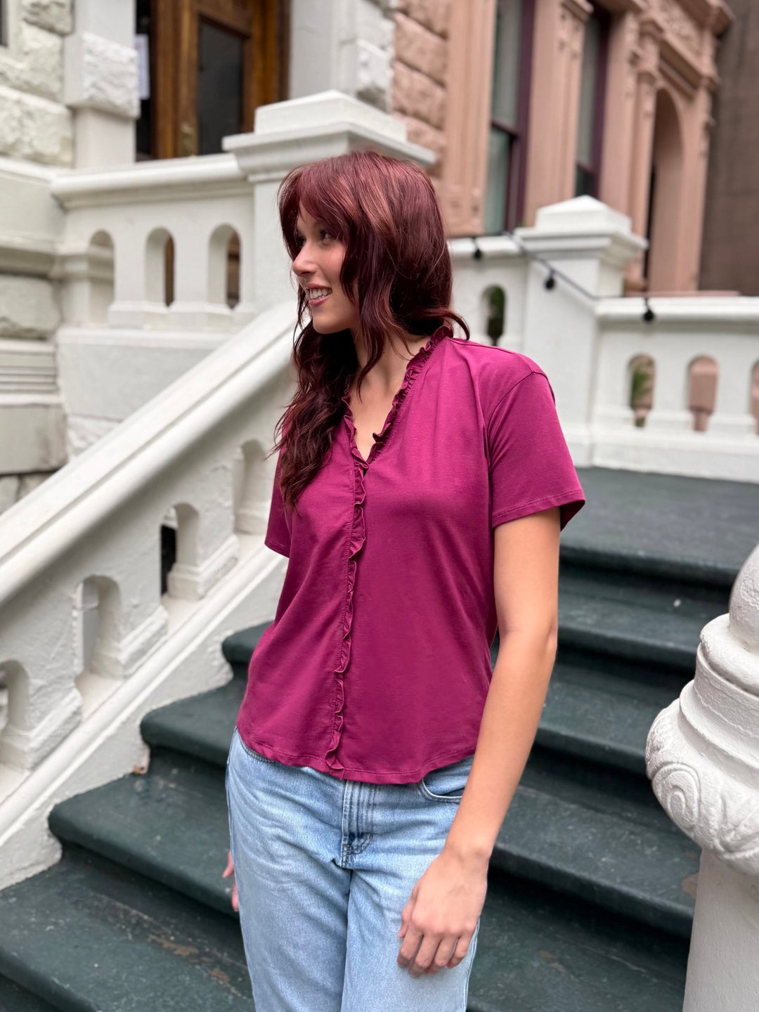JOCELYN tee in Deep Berry
