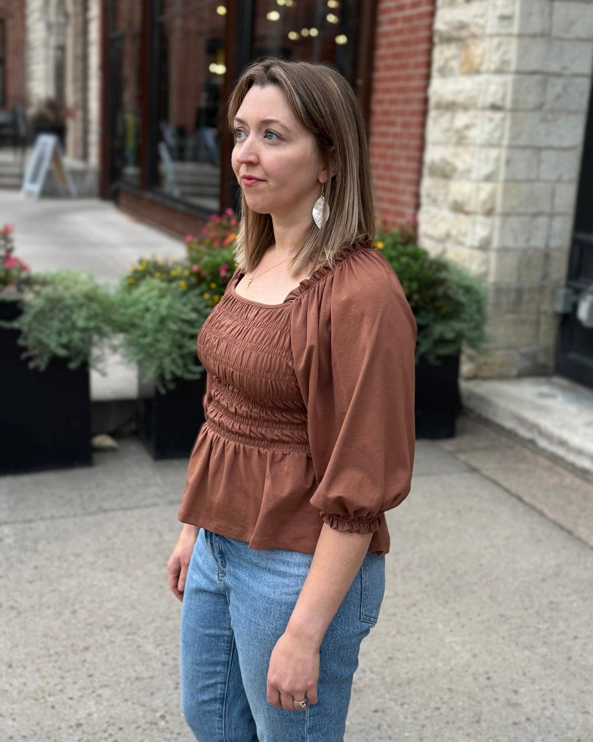 BEATRICE top in Cacao Brown