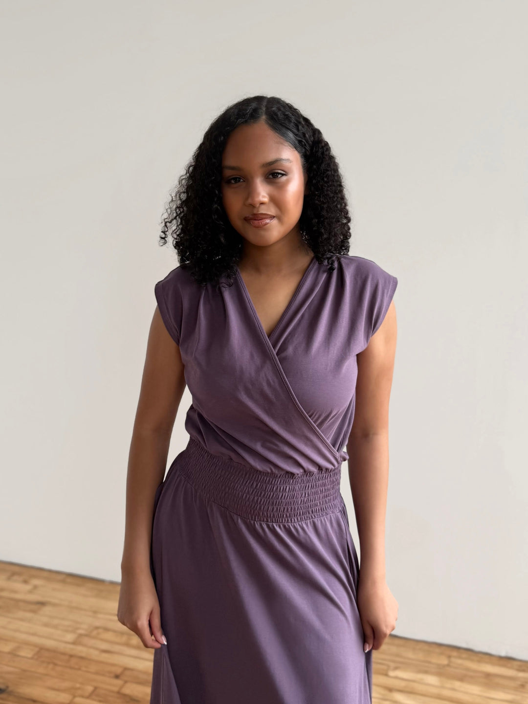 AUBREE dress in Smoky Purple