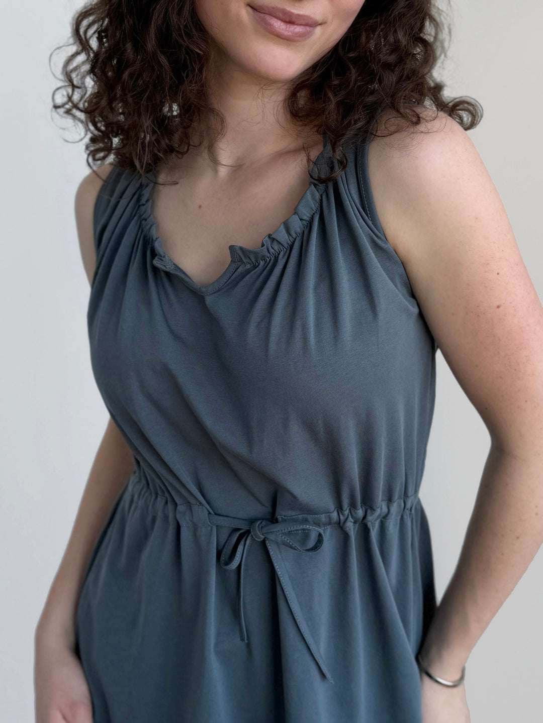 ROXANA tunic in Blue Cement