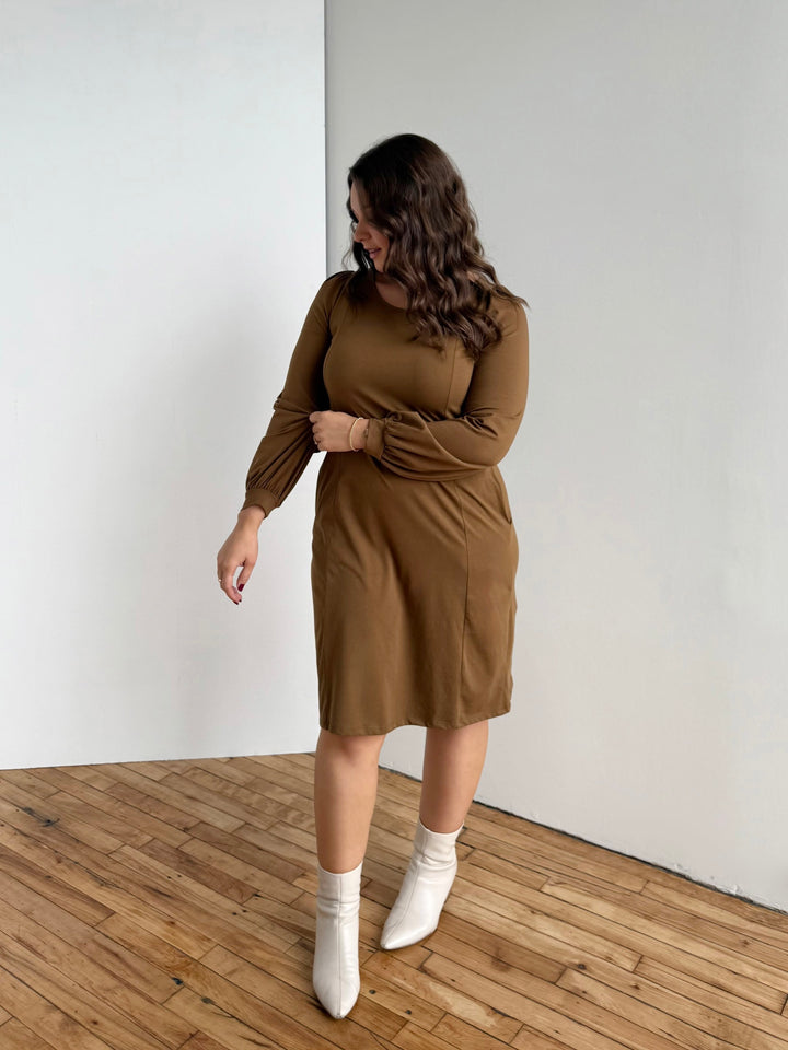 CONSTANCE dress in Kona Brown