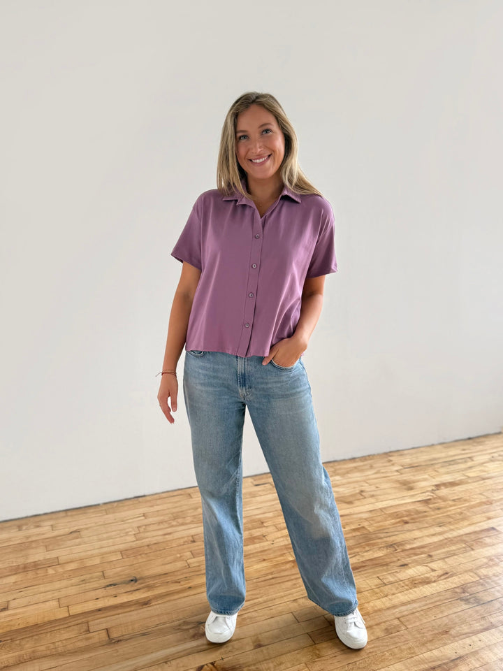 INES boxy shirt in Dusty Orchid