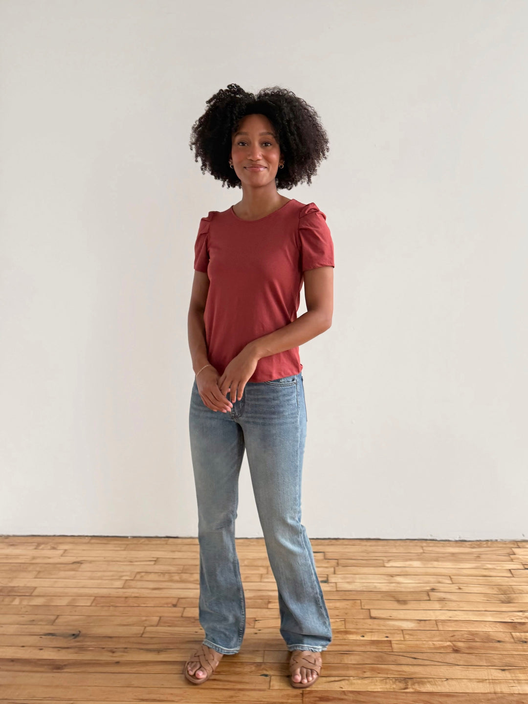NOLITA tee in Earthy Red