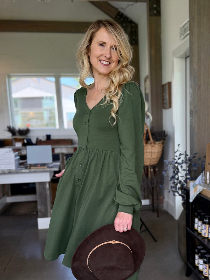 LUCILLE dress in Meadow Green