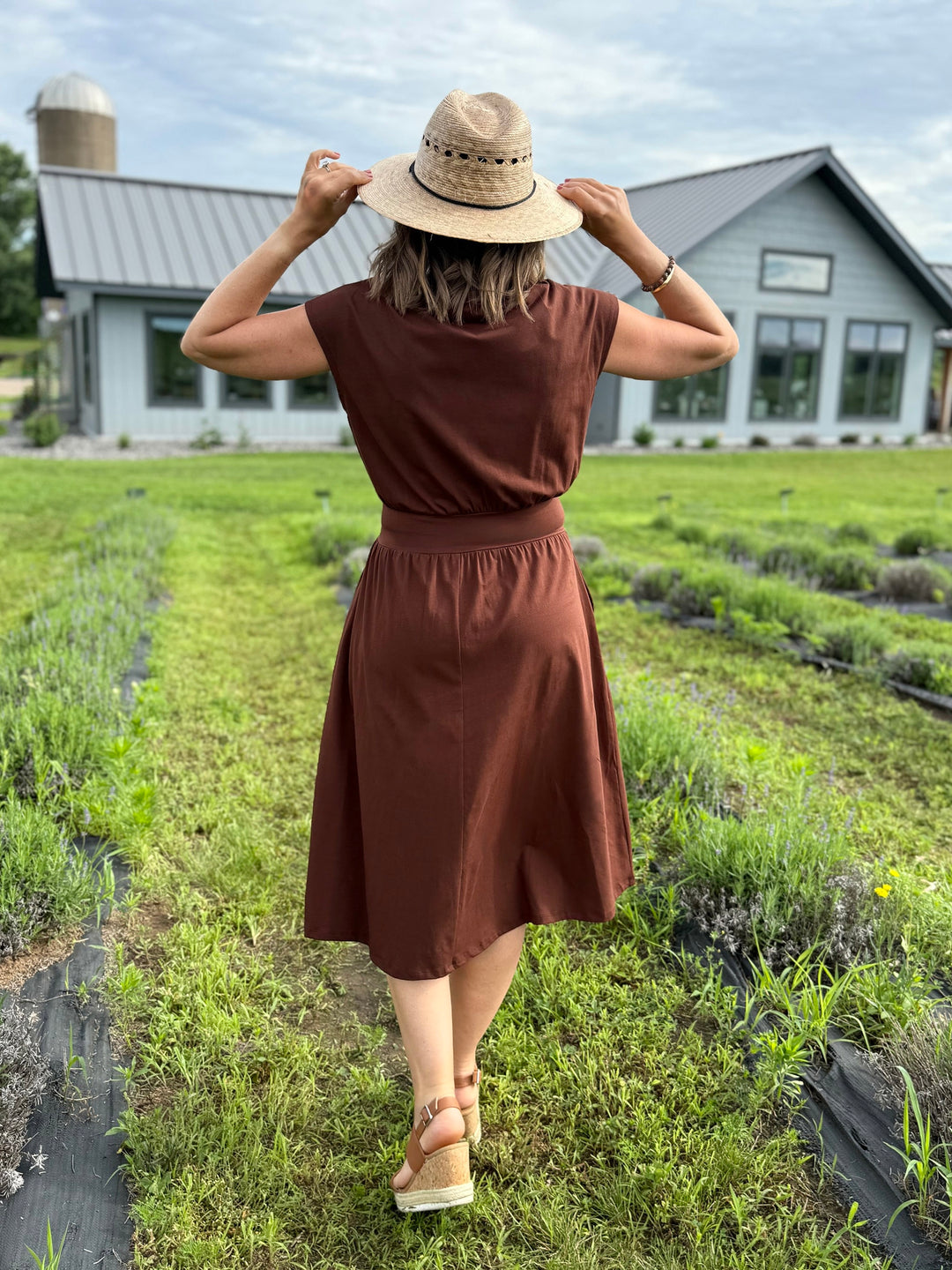 CATHERINE dress in Burnt Cedar