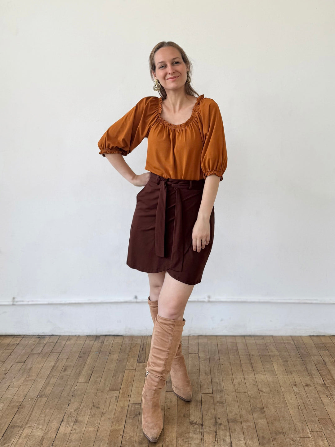 DELPHINE top in Spiced Cider