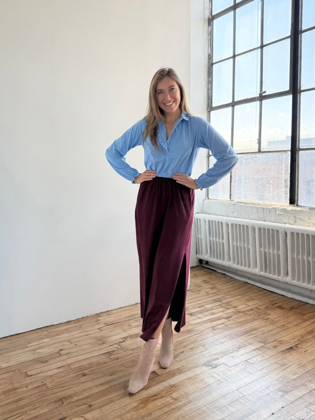 AMARA skirt in Merlot