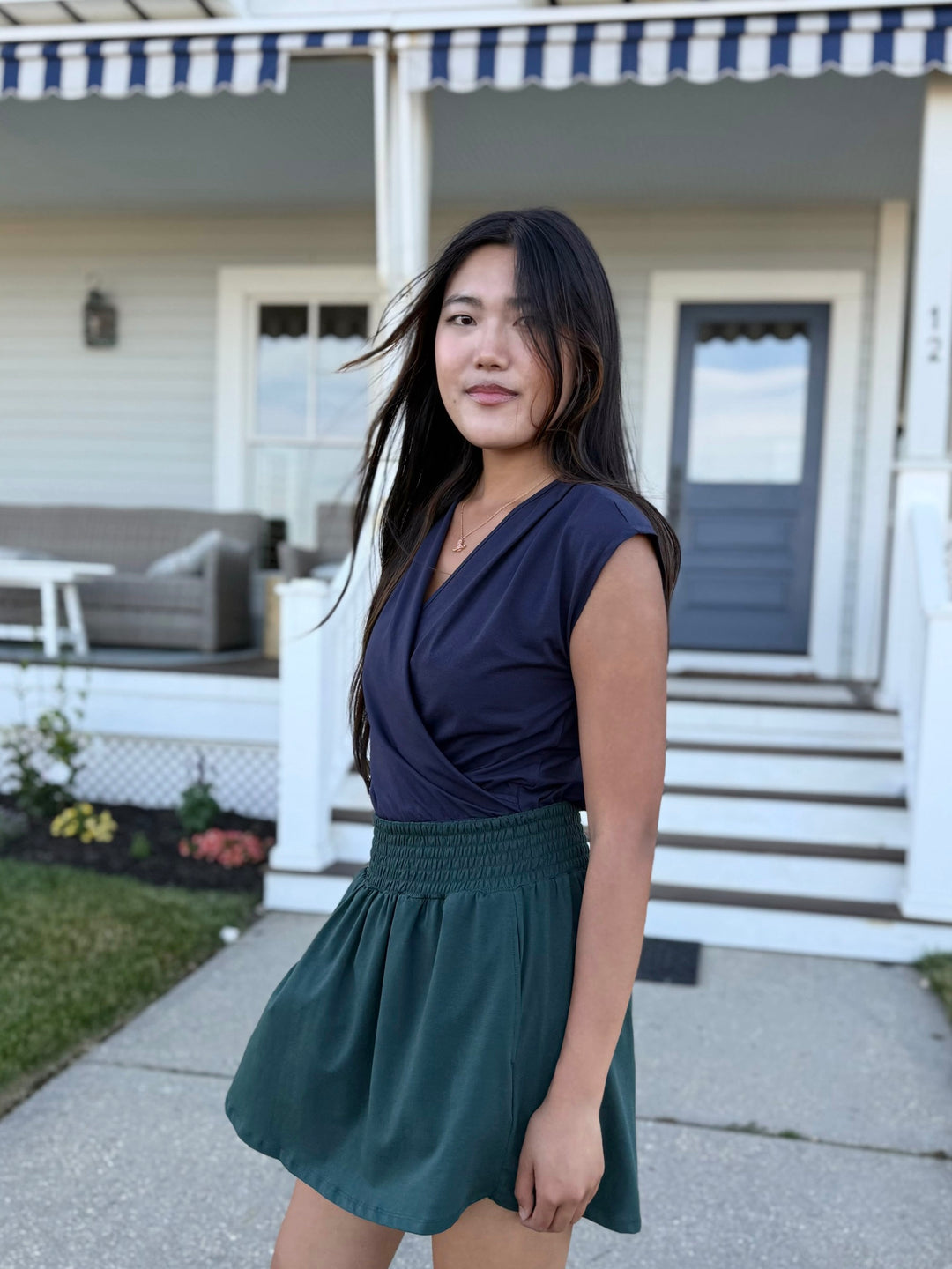 CORINNE skort in Deep Pine