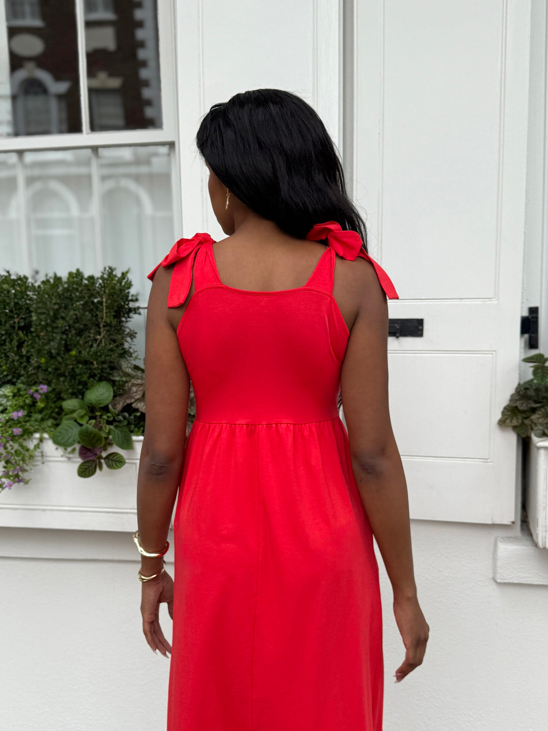 VERONA dress in Bright Ruby
