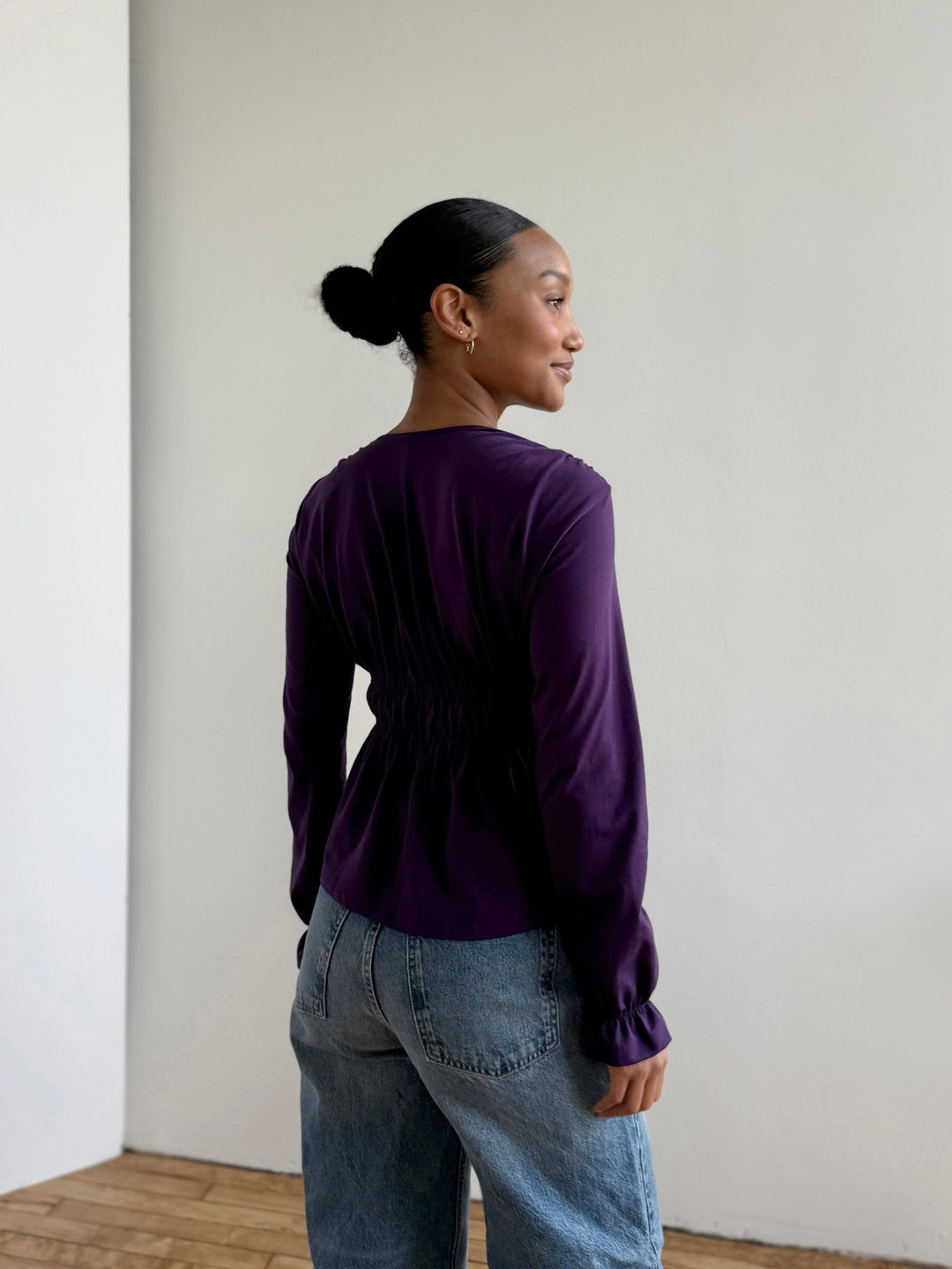 IRINA jersey top in Midnight Dahlia