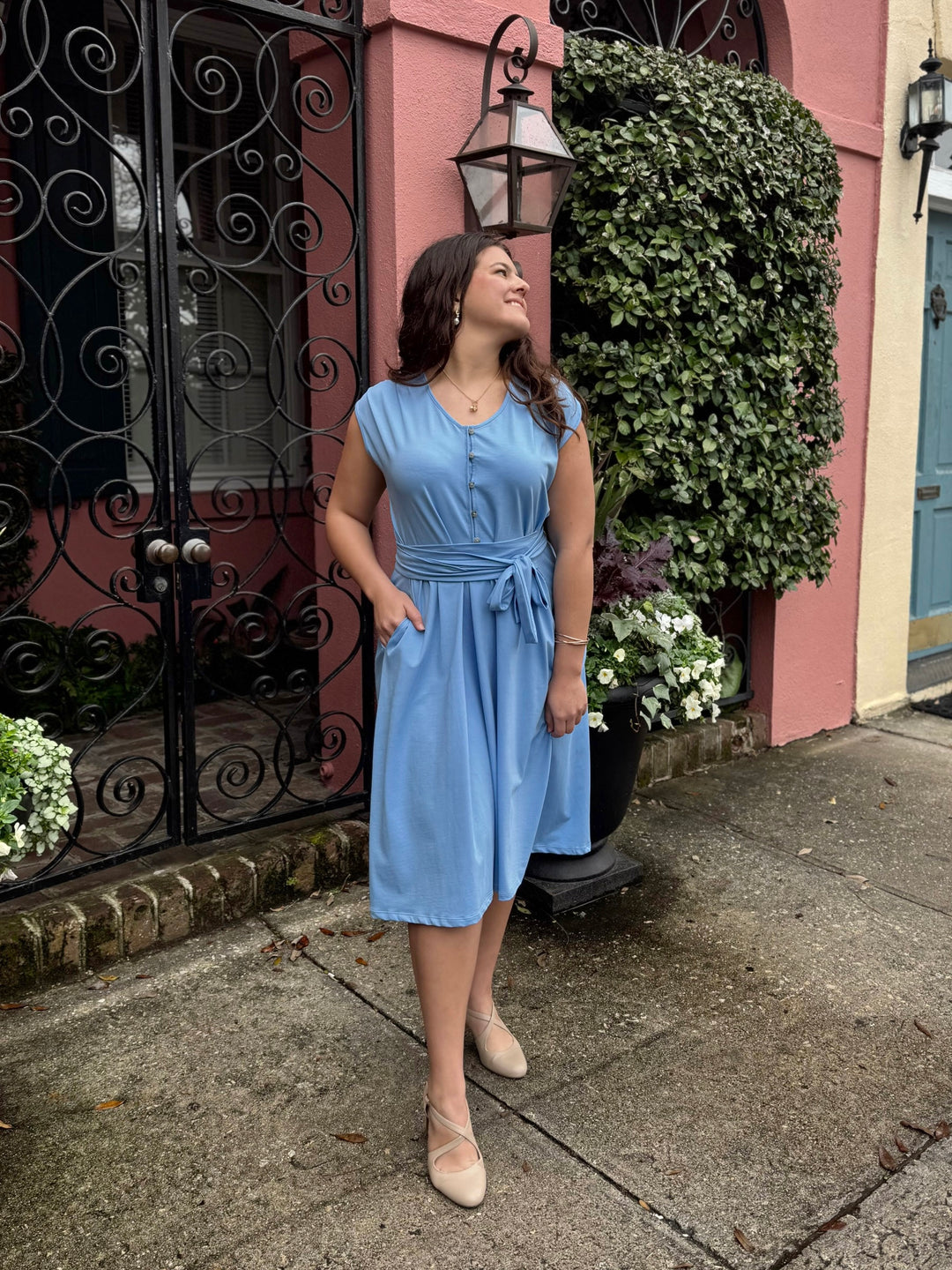 SERAPHINA dress in Light Cornflower