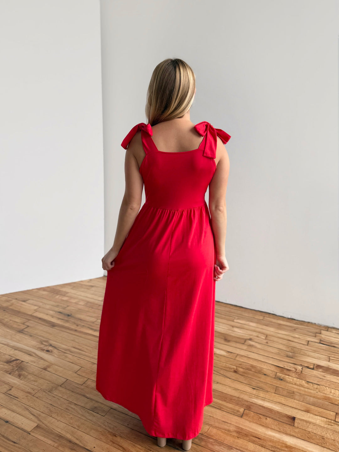 VERONA dress in Bright Ruby