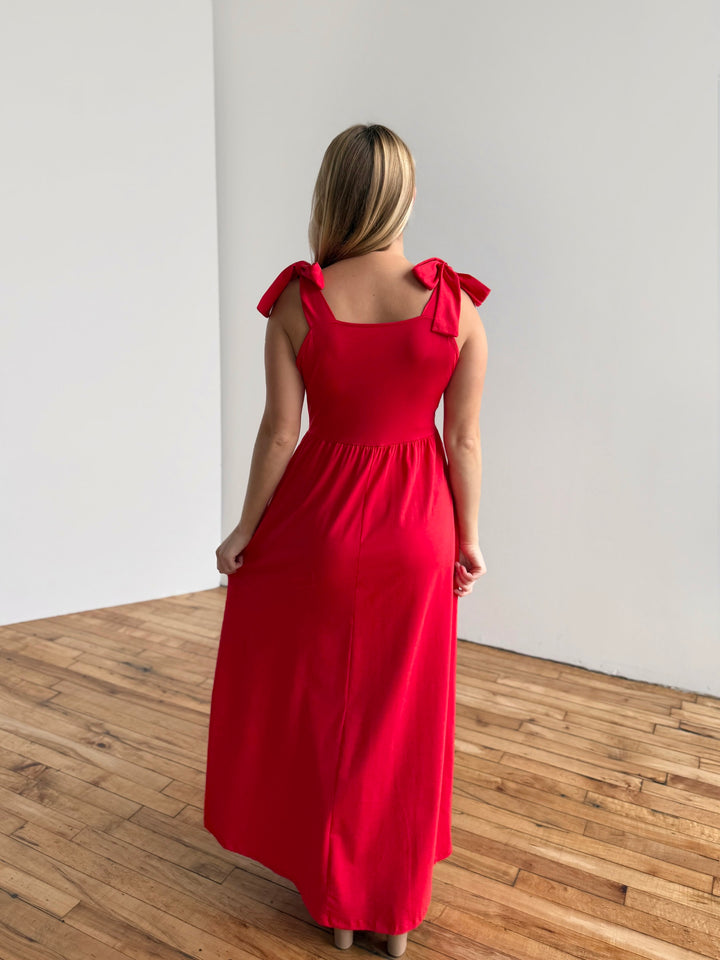 VERONA dress in Bright Ruby