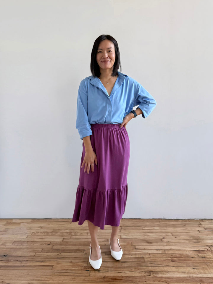LINDSEY blouse in Light Cornflower