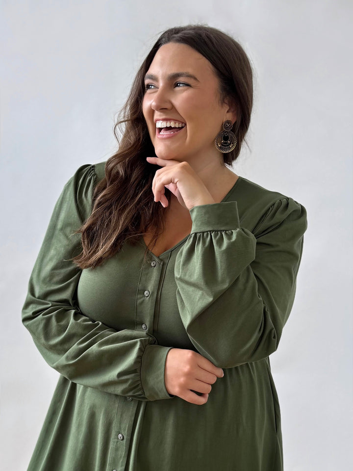 LUCILLE dress in Meadow Green