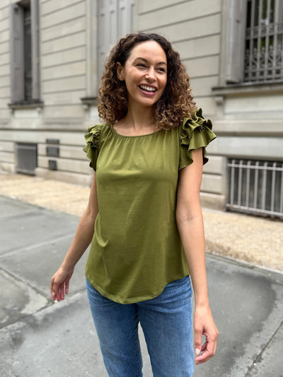 LILOU top in Olive Branch