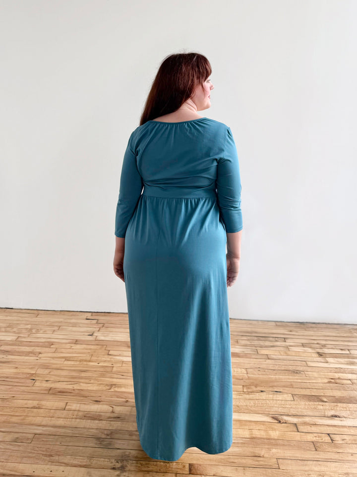 BRIE maxi dress in Peacock Blue