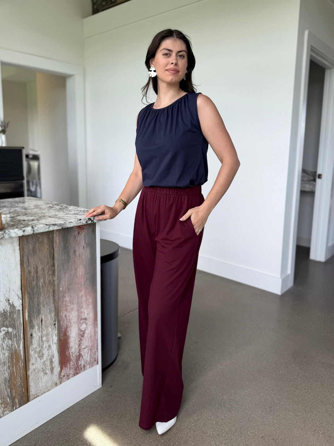 ELLIE pants in Merlot