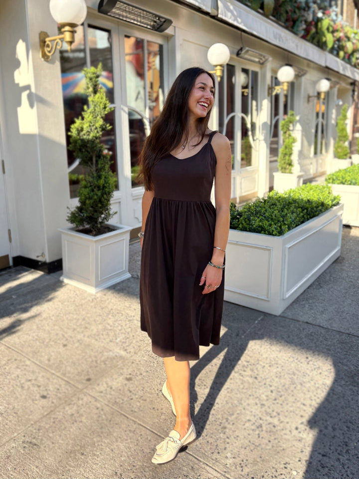 MARIBEL dress in Chocolate Torte