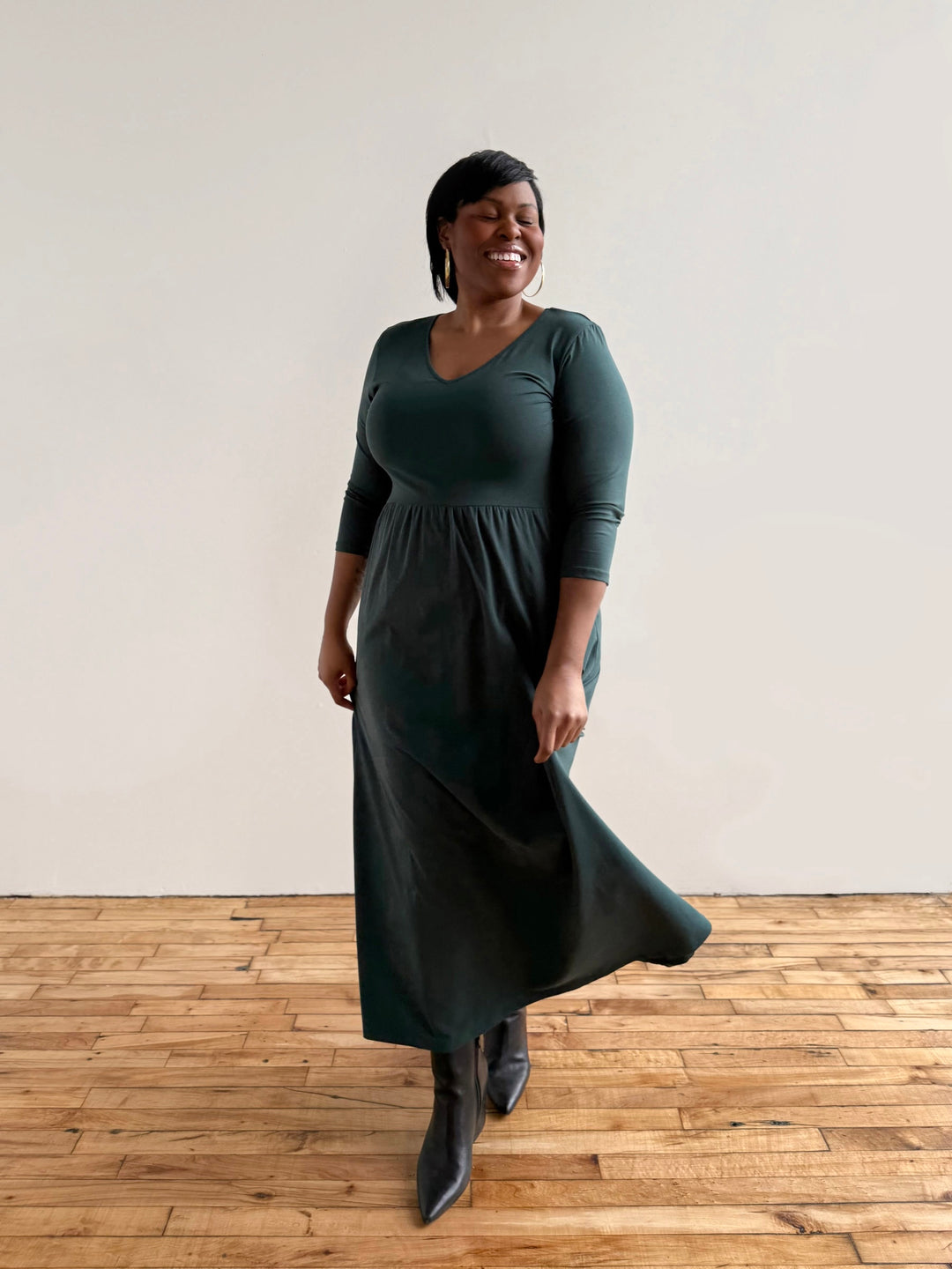 BRIE maxi dress in Deep Pine