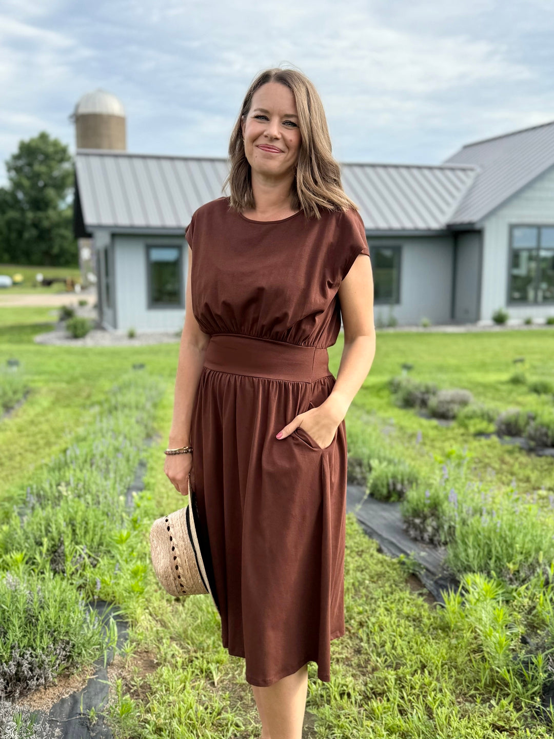 CATHERINE dress in Burnt Cedar