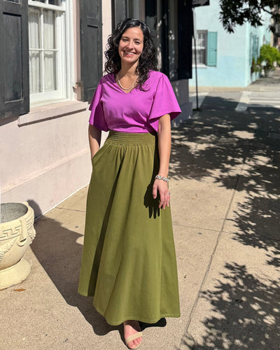 CAMELLIA skirt in Olive Branch