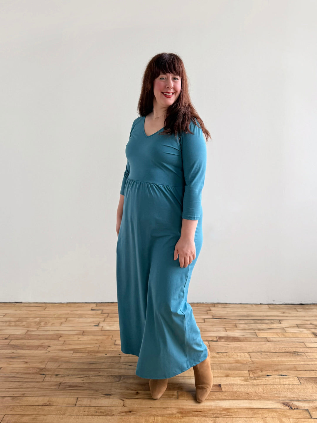 peacock blue color dress BRIE maxi dress in Peacock Blue – Elegantees