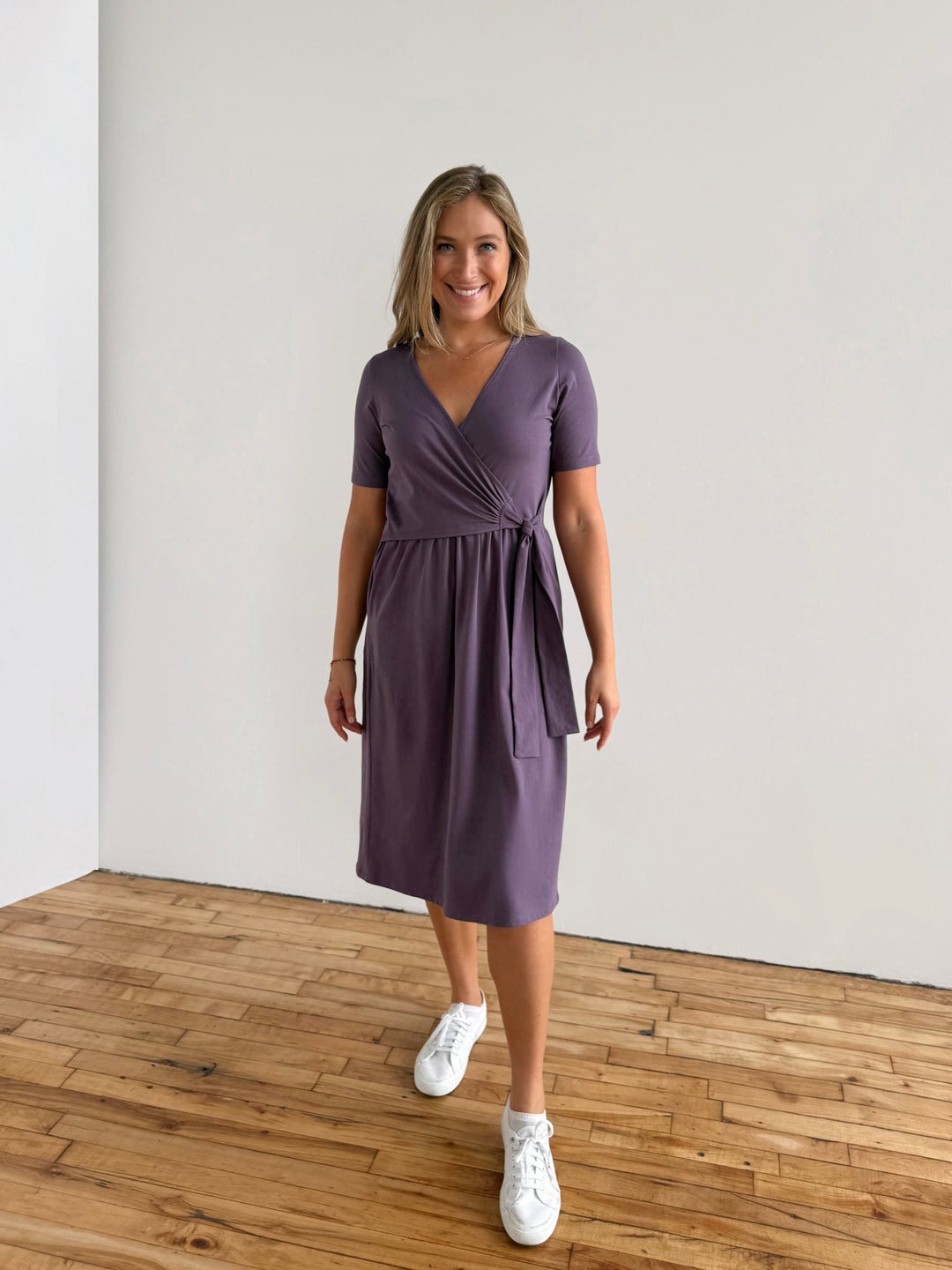EVELYN dress in Smoky Purple