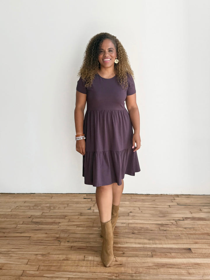 ARIA dress in Plum