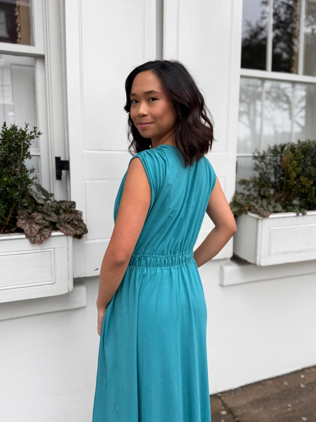 LAVINIA dress in Marine Teal