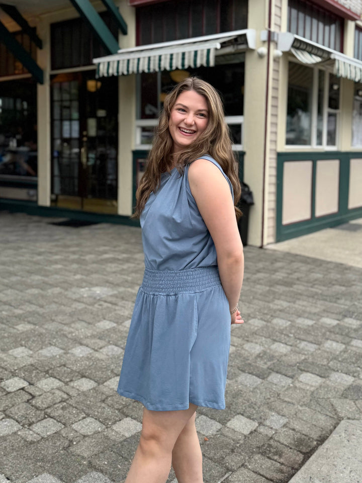 CORINNE skort in Blue Dusk