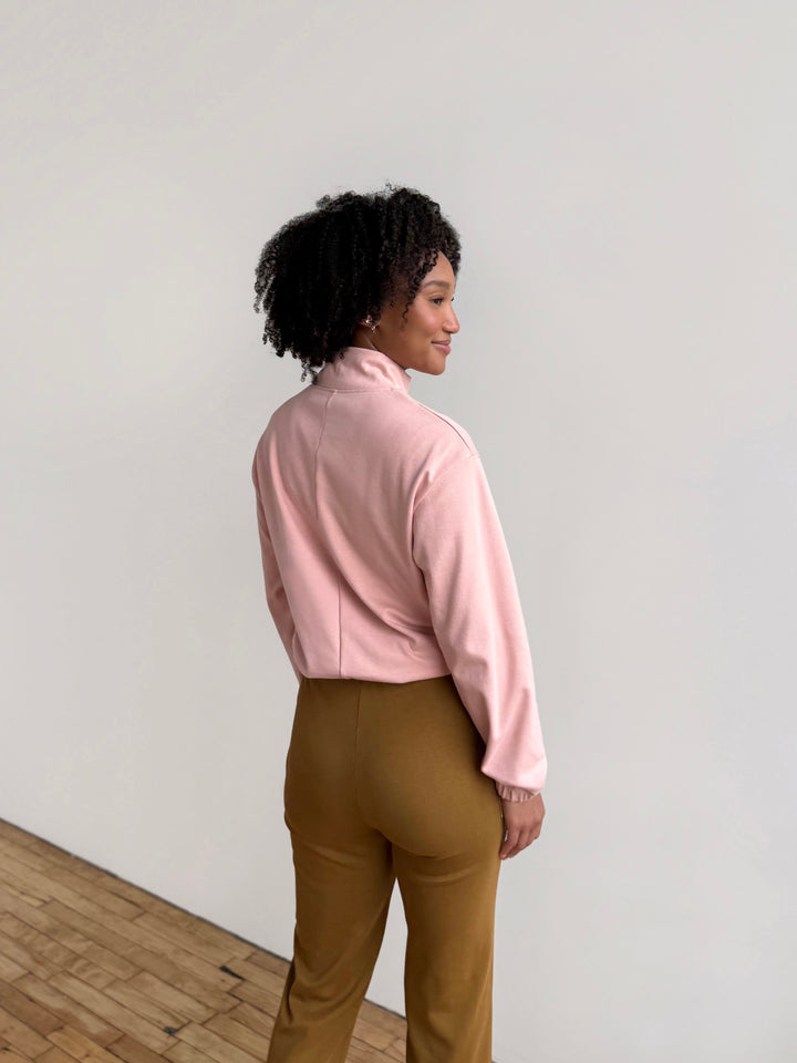 PATRICIA heavy-knit pants in Warm Sienna